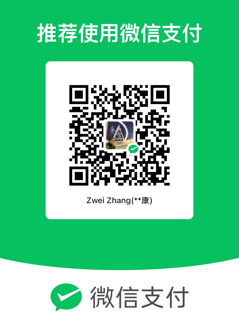 Shukang Zhang WeChat Pay